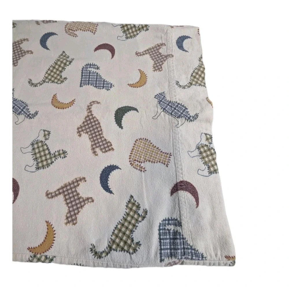 Charter Club 100% Cotton Pillowcases Set of 2 Standard/Queen Cat Moon Print